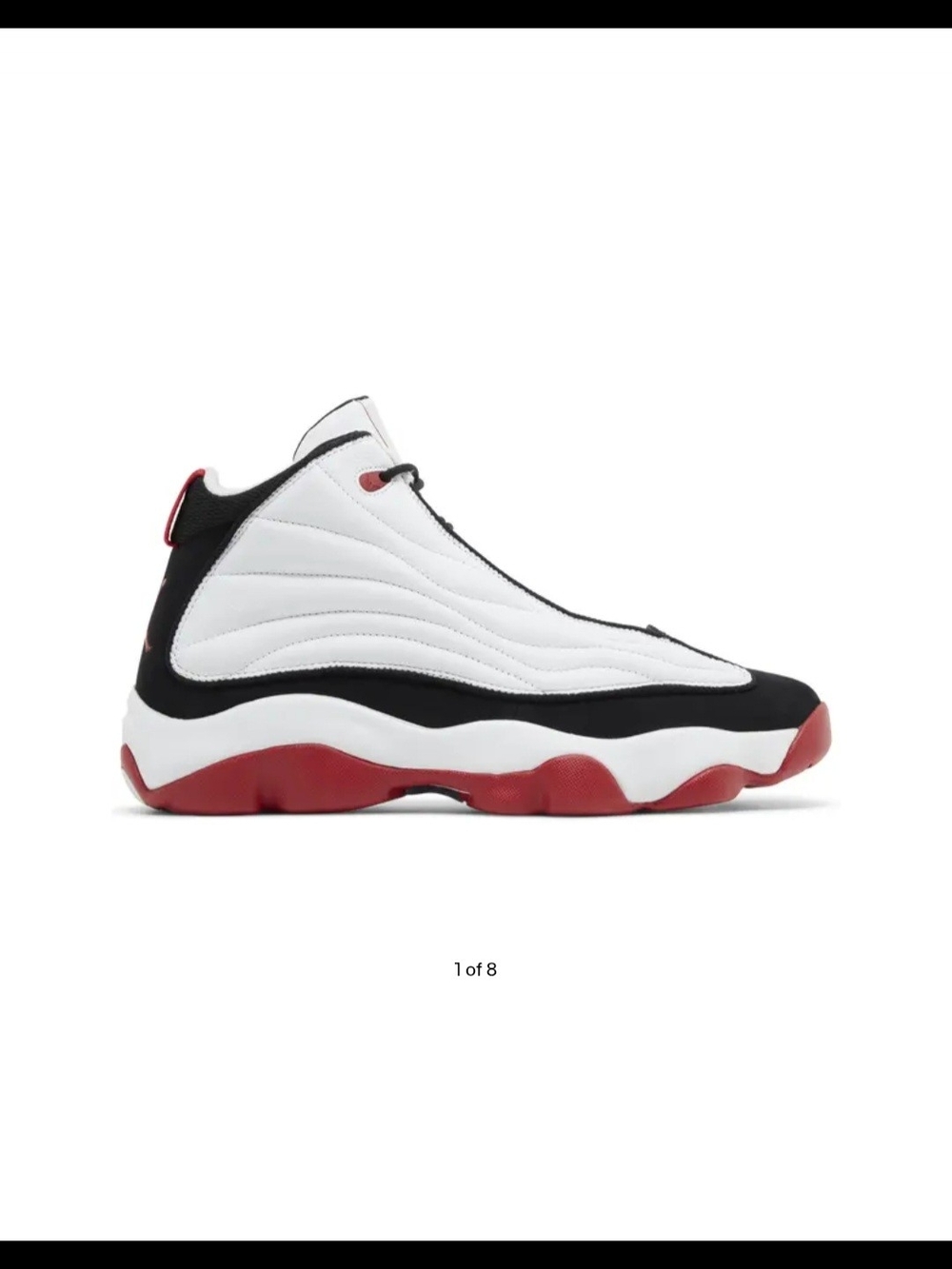 Men's White Black Red Retro Basketball Sneakers